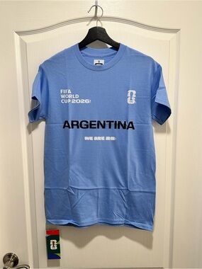 FIFA World Cup 2026 Authentic Argentina Light Blue T-Shirt, Size Small